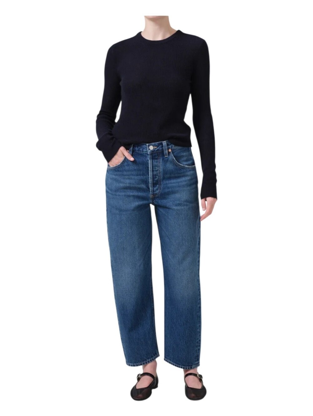 Citizens Of Humanity Womens Claremont Wash Dahlia Bow Leg Denim Jeans Size 28
